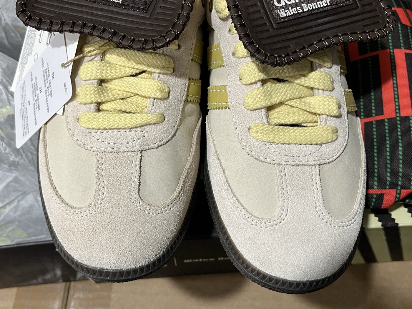 Designer sneakers close up
